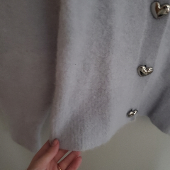 & Other Stories | Powder Blue Button Up Cardigian - Picture 4 of 9